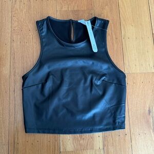 Fake Leather Crop Top